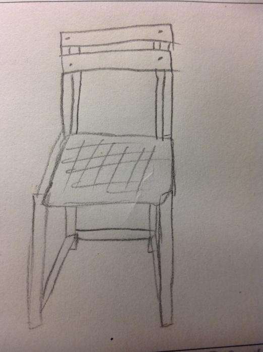 Skizze zum Stuhl