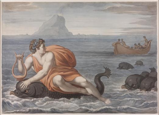 Friedrich Bury - "Arion mit der Lyra auf dem Delphin" im Junozimmer in Goethes Wohnhaus