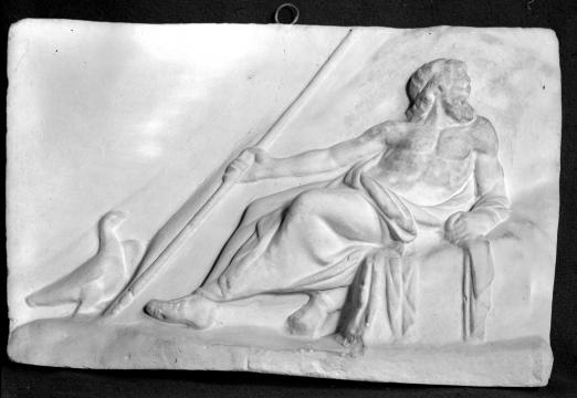 Relieffragment mit thronendem Zeus