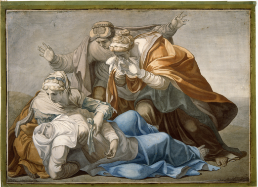 Johann Heinrich Meyer nach da Volterra: "Die ohnmächtige Maria, von den drei heil. Frauen umgeben"