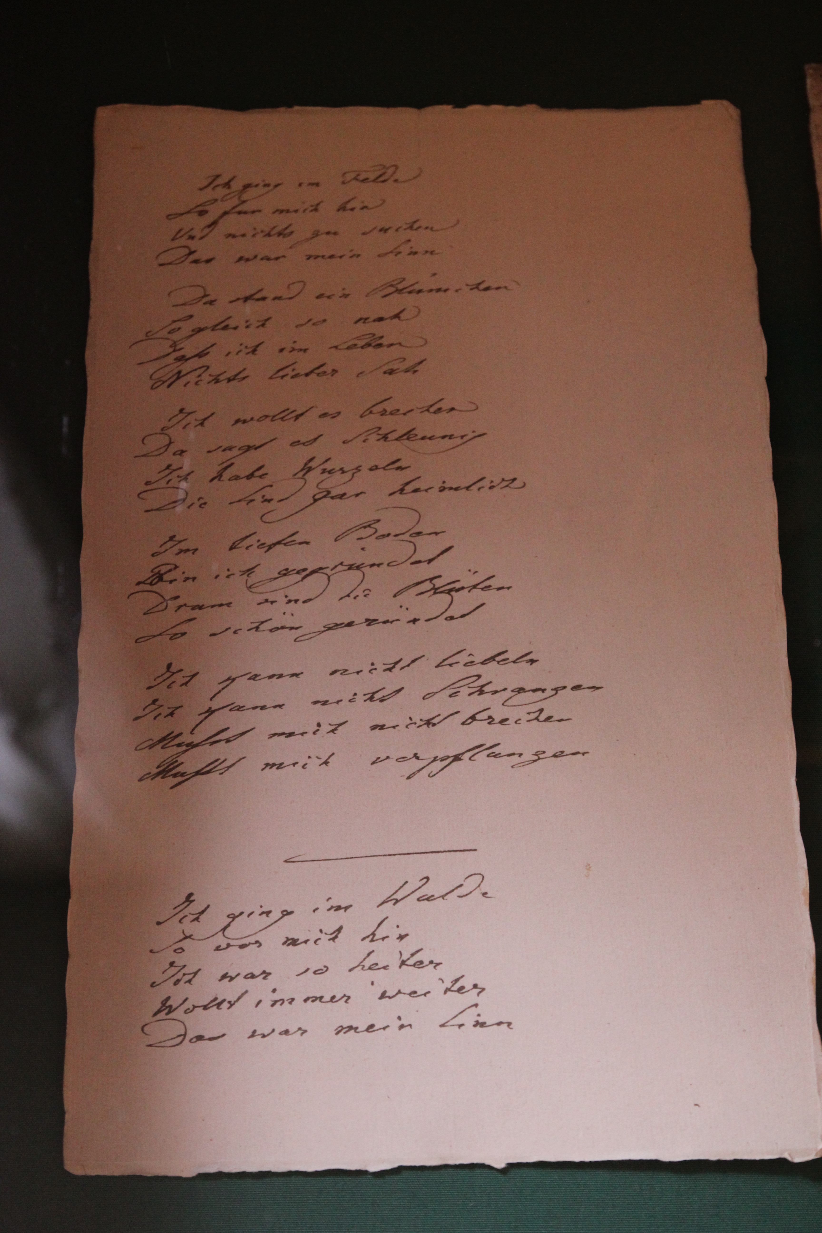 "Gefunden", geschrieben von Goethe nach erster Begegnung mit Christiane Vulpius